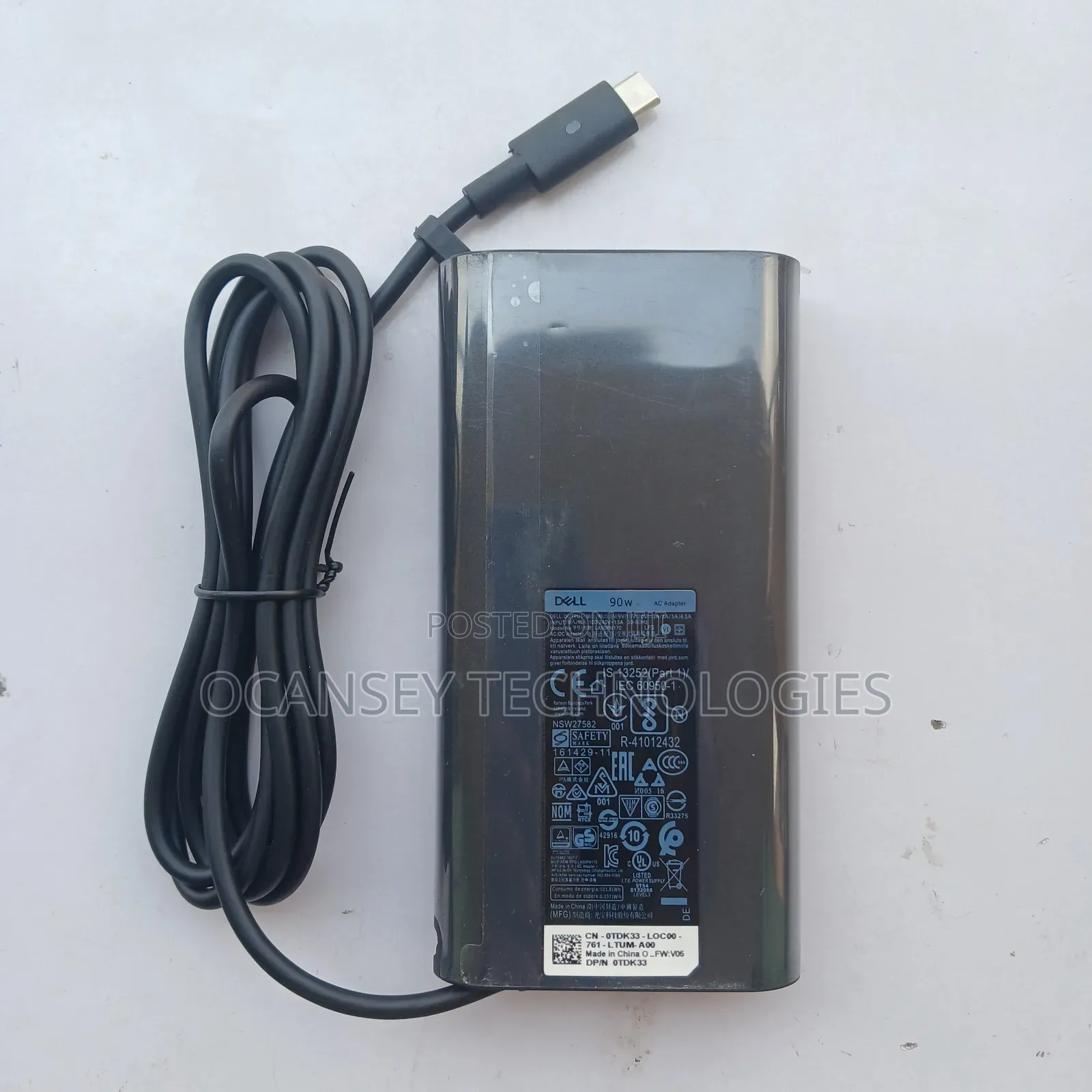 Original Dell Type-C Oval 90W Adapter / Charger