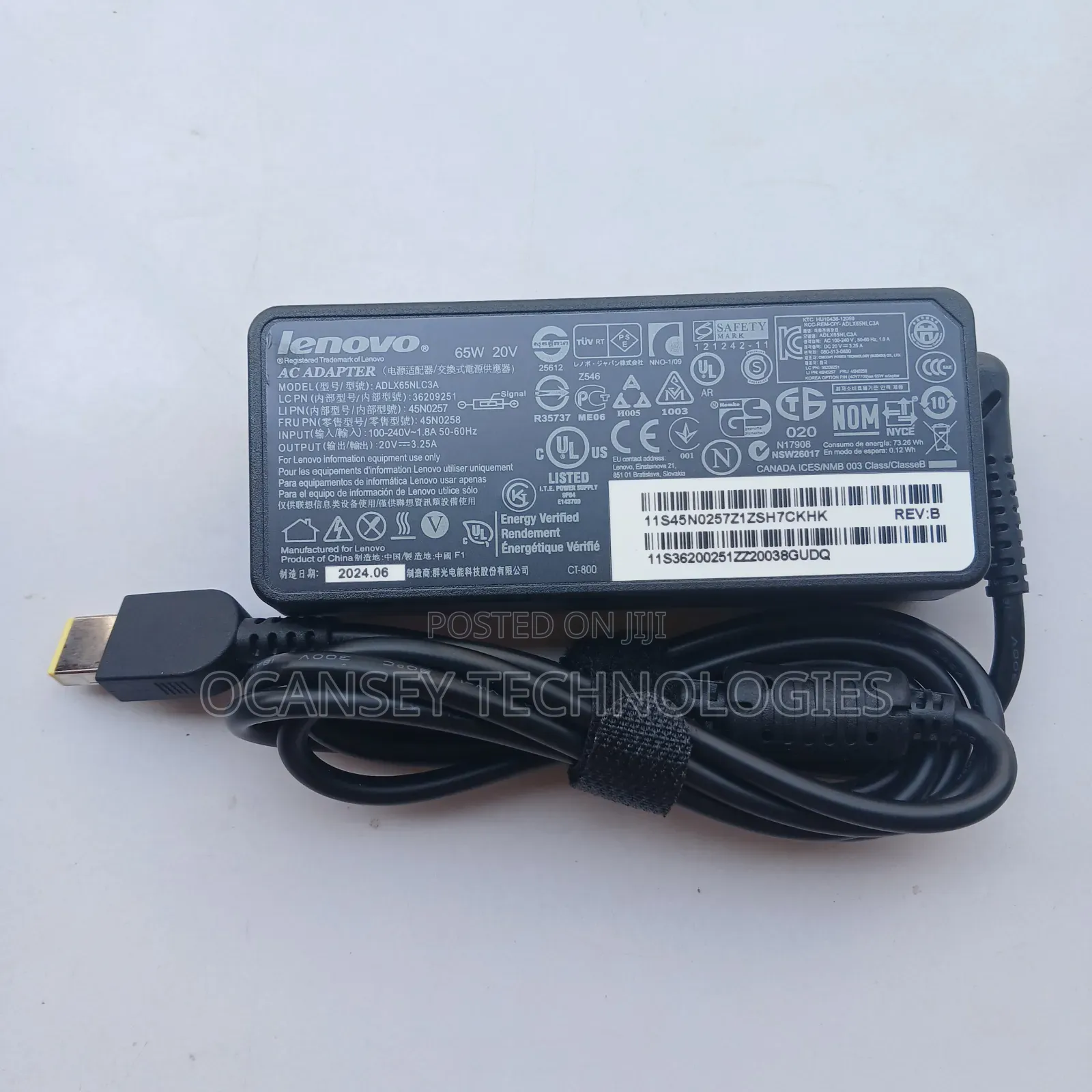 Original Lenovo USB 65W Laptop Adapter / Charger