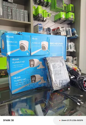 4ch Kit Hilook CCTV Hd Camera 2mp(Full Color) +1tb HDD