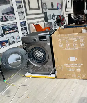Quiet and Efficient TCL 10.5kg Front Load Washing Machine.