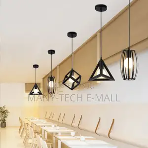 Single Black Decorative Pendant Lights.