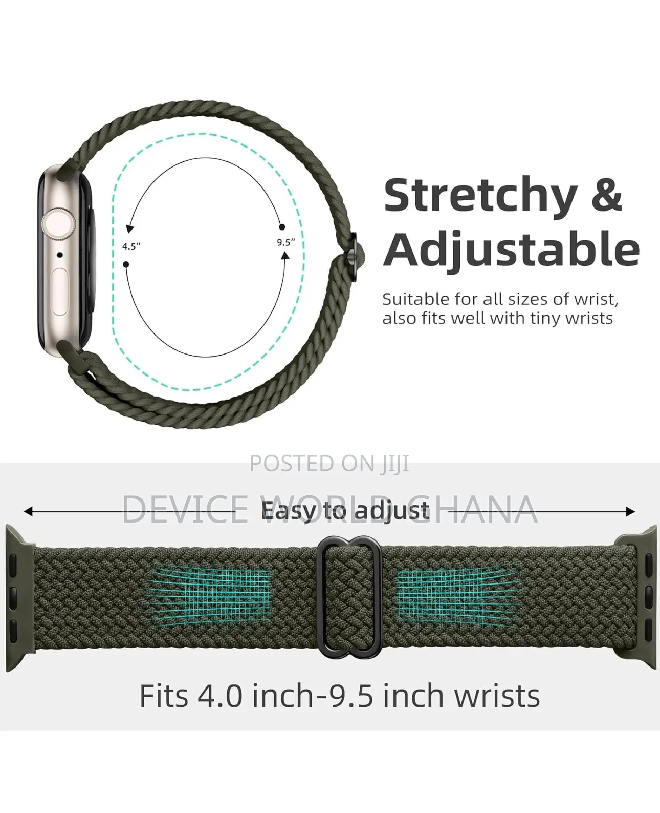 Maui Braided Solo Loop Strap/Band for Apple Watch All Models