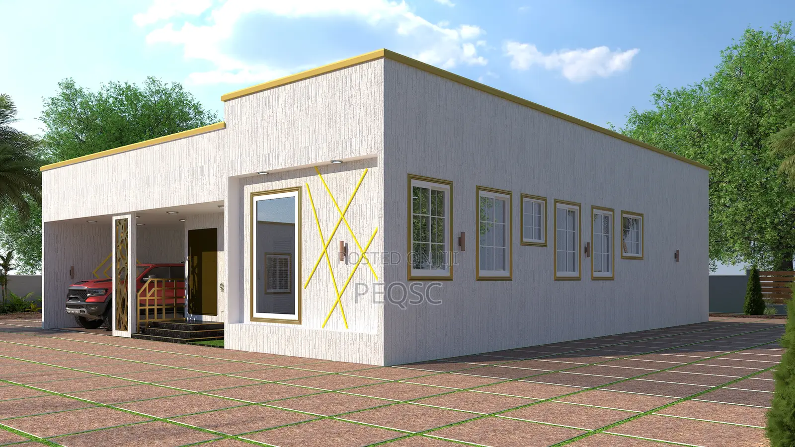 Modern 3-Bedroom Residence Design by Peqsc