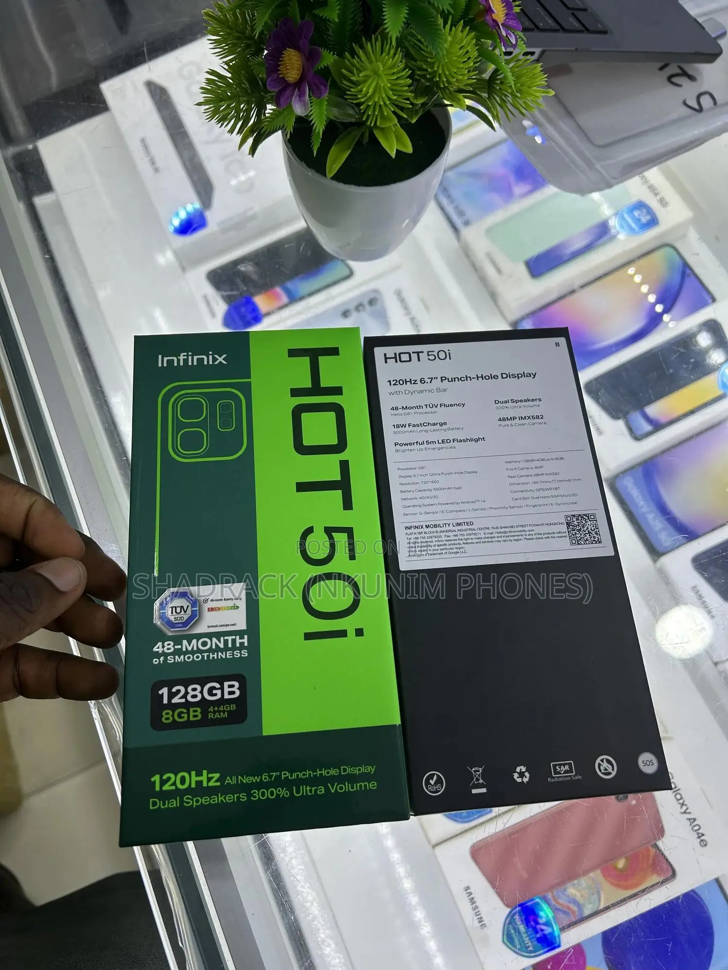 New Infinix Hot 50i 128 GB Black