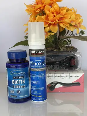 Kirkland Foam + Biotin + Derma Roller for Beard and Hairline