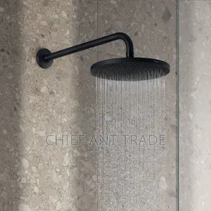 Black Shower Arm / Shower Head. 9"