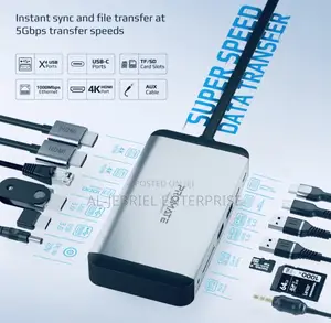 12-in-1 Promate VERSAHUB USB Hub With 100w Power Delivery