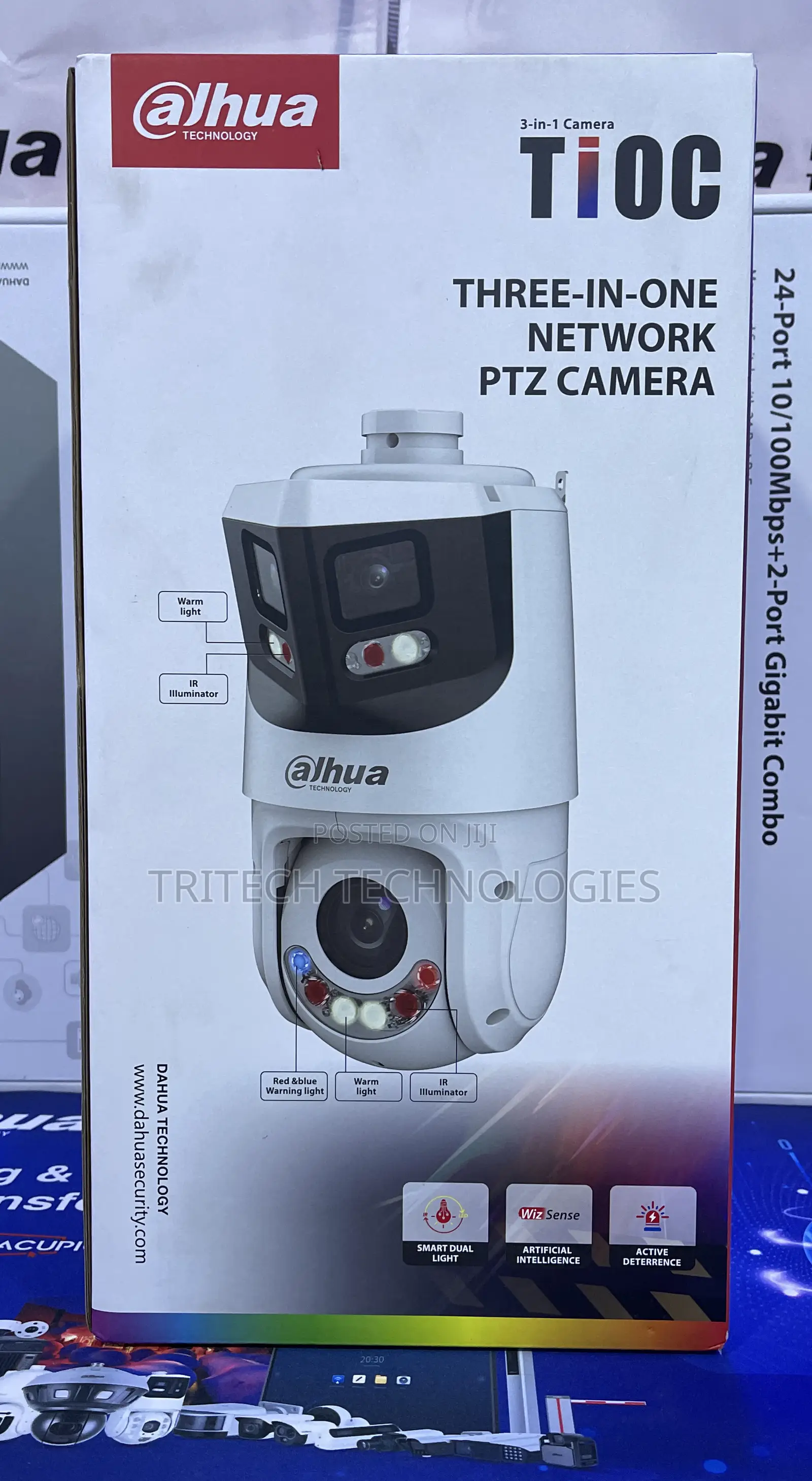 Dahua 3 in 1 Camera 8+4mp 25x Tioc Network Panoramic PTZ Cam