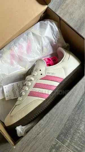 Adidas Samba Leather Pink and White