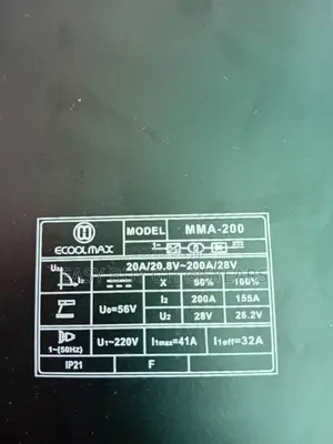 Ecool Max Inverter Welding Machine MMA 200 With Cooling Fan
