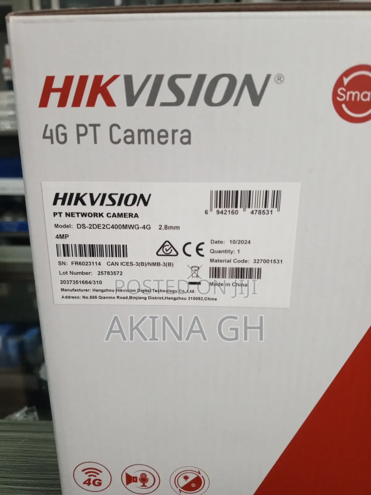 Hikvision 4mp Outdoor Smart Color 4g Pt Network Camera