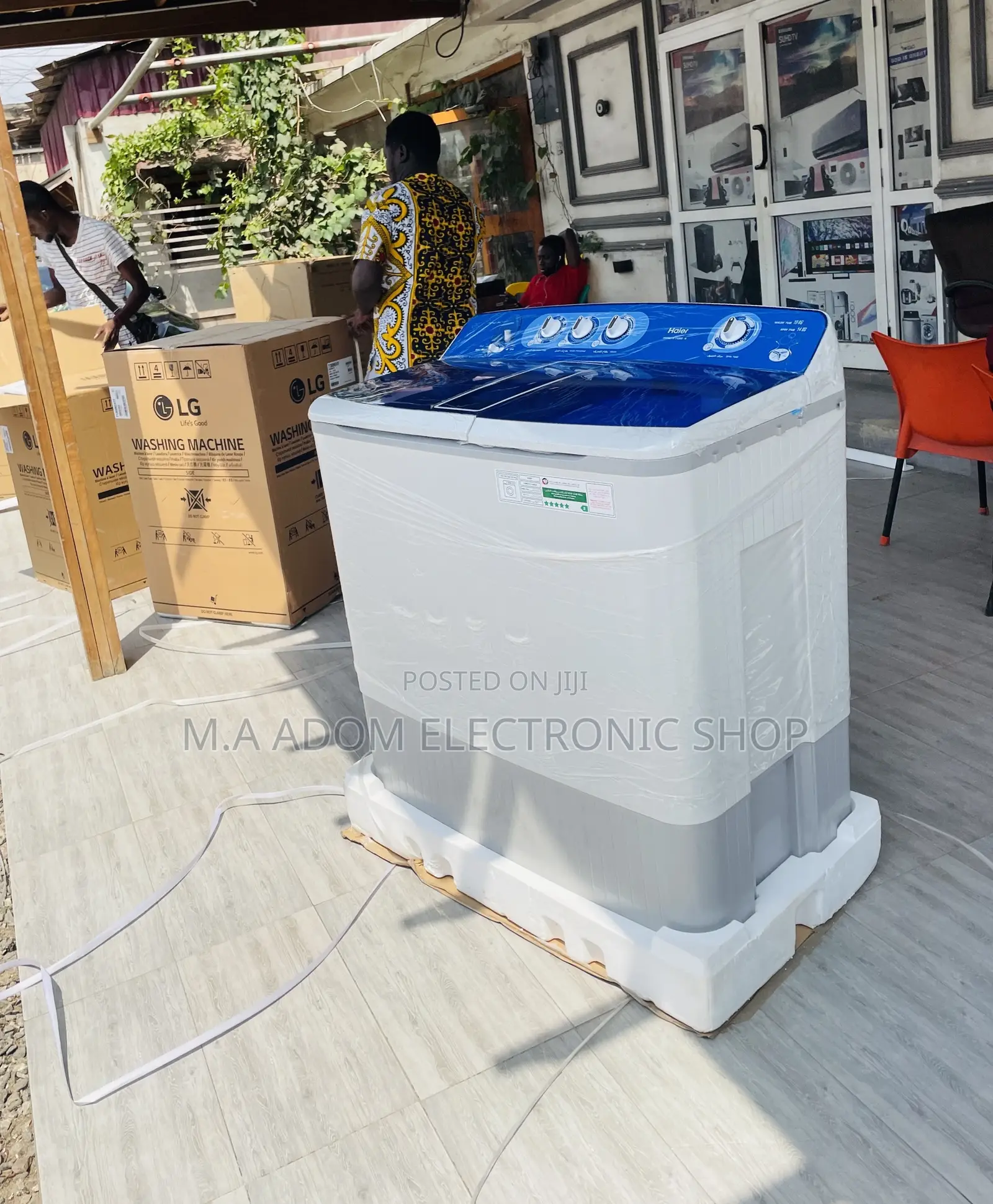 Efficient Haier 18kg Top Load Washing Machine + Spin Dry 