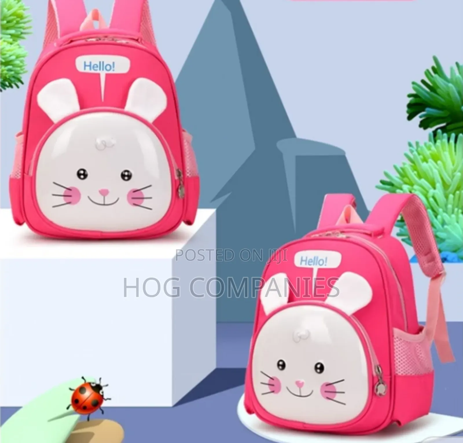 3d Rose Rabbit Cartoon School Bag Kids Backpack in Accra-Fast Delivery