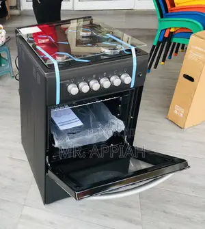 New Volcano 50x50 Gas Oven 4 Burner With Grill(Black) 
