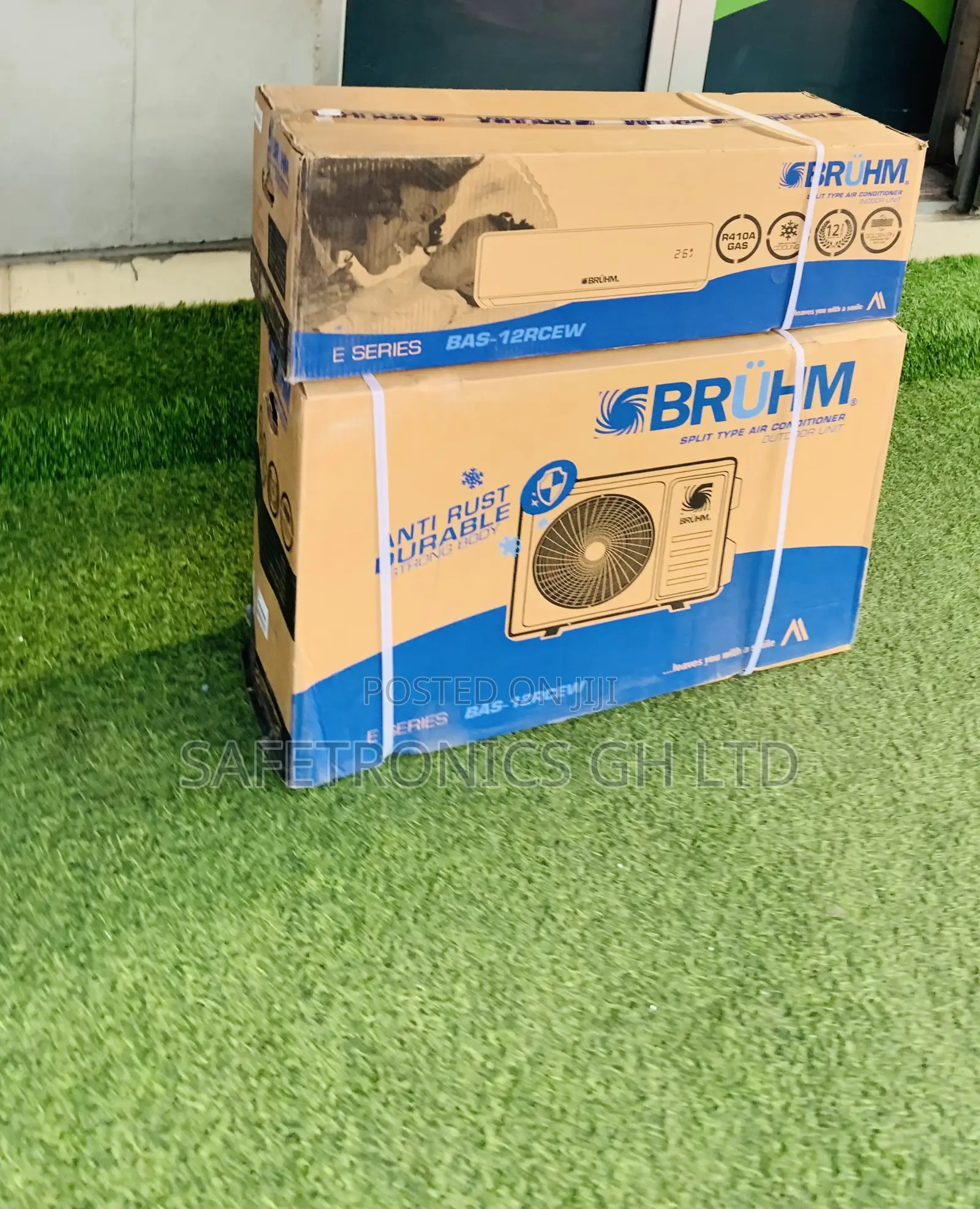 Split Gas R410 1.5 Horsepower White Bruhm Auto Turn on AC