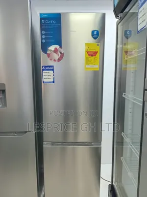 Midea 262L Silver Double Door Bottom Freezer