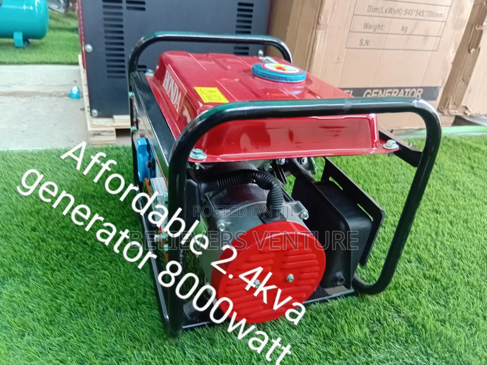 Energetic 2.4kva Honda Red Coloured Generator New Generator