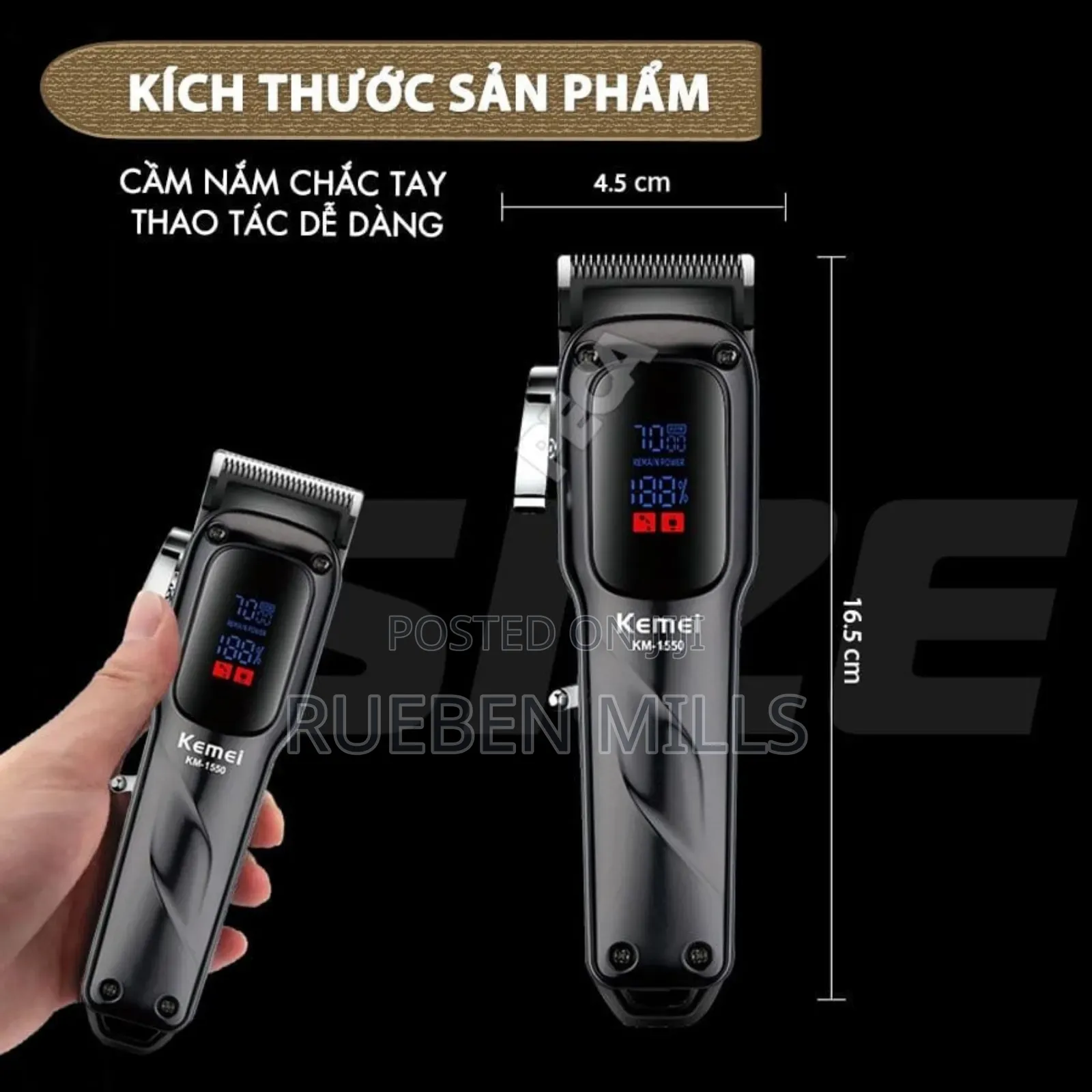 Rechargeable USB Interface Hair Cutting Barbering Machine