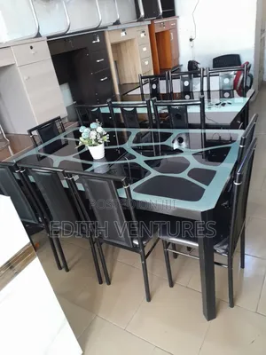 Flat Glass Dining Table With Chairs