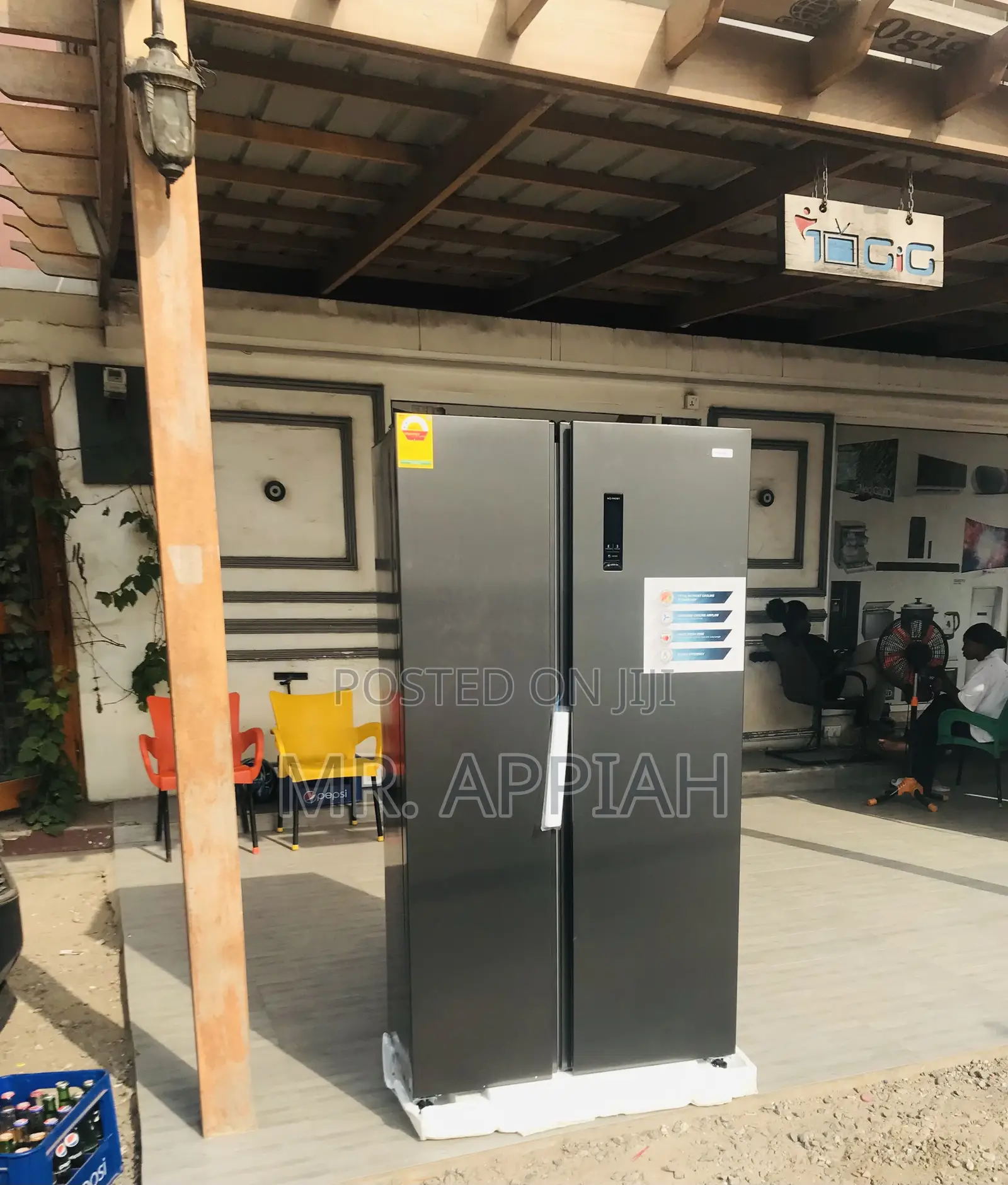 Quiet Operating Nasco Side by Side Electric Fridge(Gray)