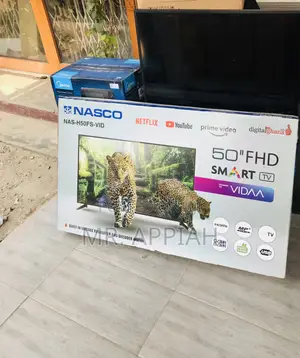 Latest Nasco 50 Inch Uhd Smart Screen Television(Black)