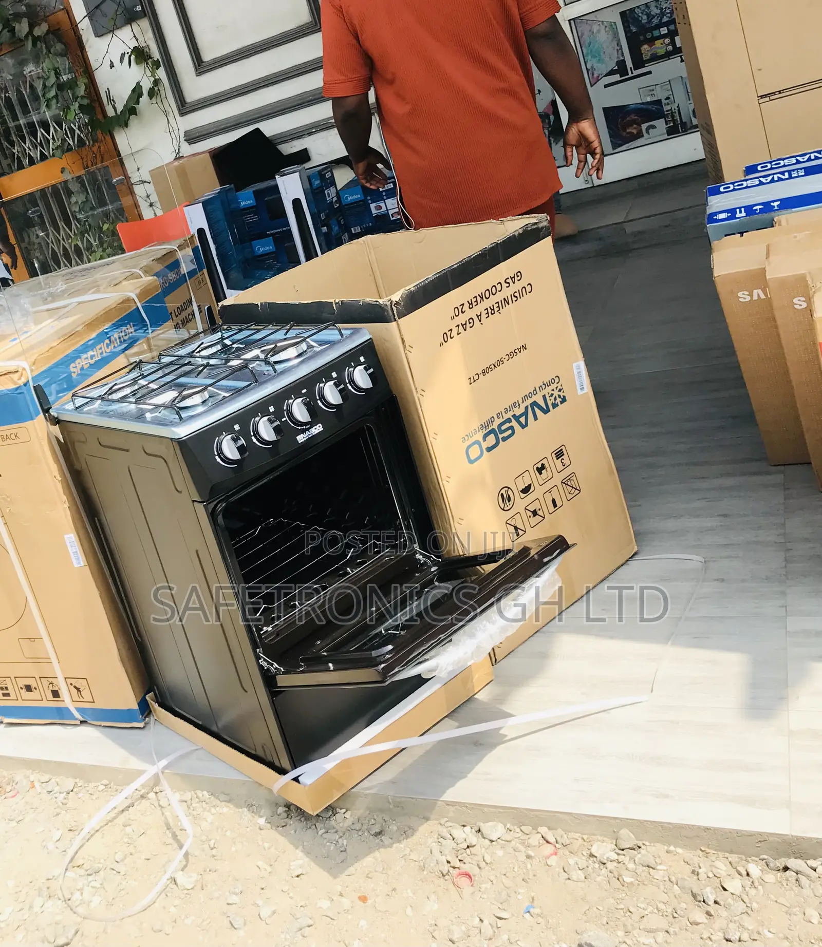 Genuine 4 Gas Burner Oven Nasco Black 50/50