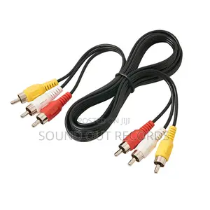 Durable 3way Rca to Rca(Phono to Phono) Cables