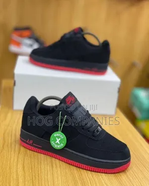 Nike Airforce 1 Low Black University Red Sneakers