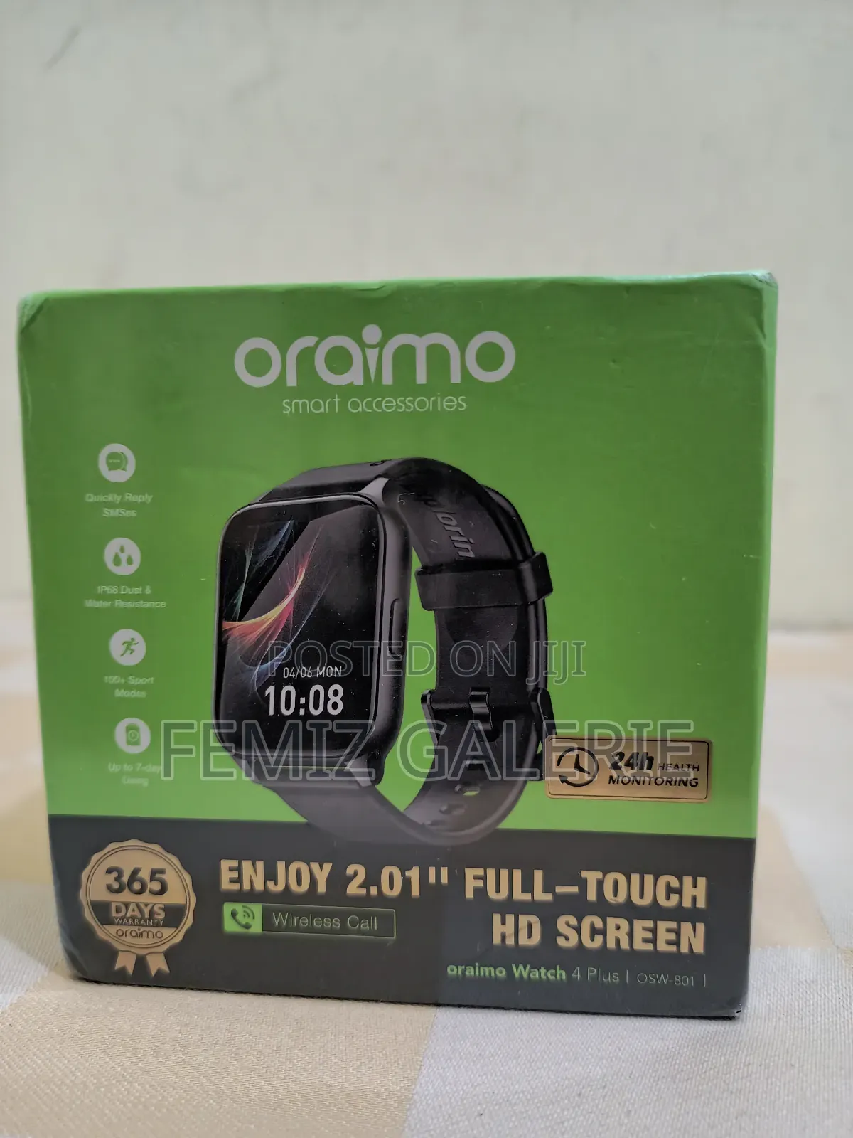 Oraimo Smart Watch 4 Plus 2.01" Hd Display