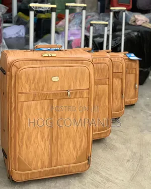 4 Set Leather Luggage Travel Bag
