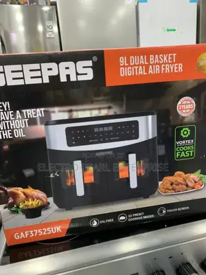 Geepas Double Door Air Fryer 9litres