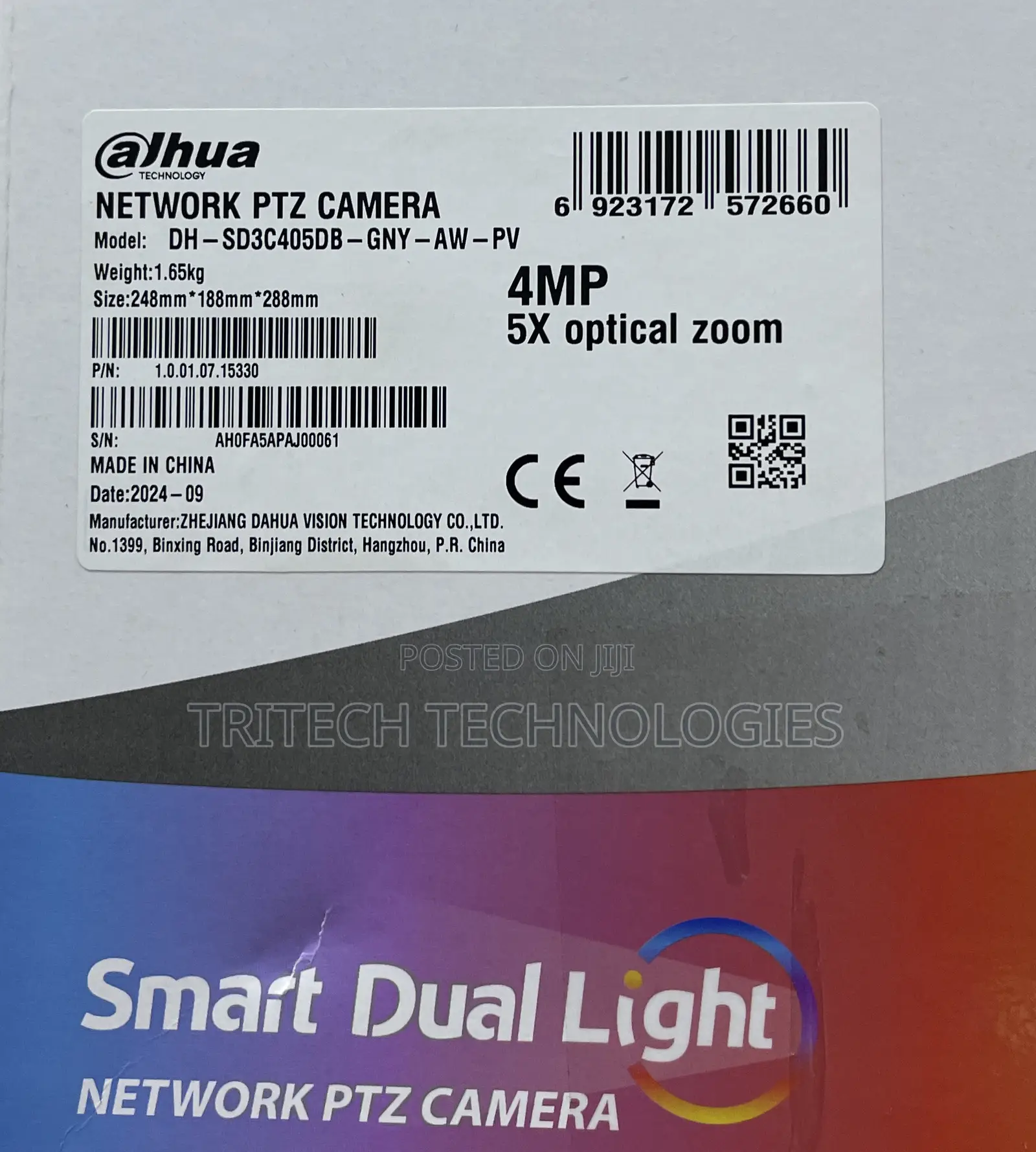 Dahua Ip/Wifi 4mp PTZ Dual Light Camera Sd3c405db-Gny-Aw-Pv
