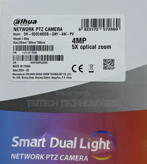 Dahua Ip/Wifi 4mp PTZ Dual Light Camera Sd3c405db-Gny-Aw-Pv