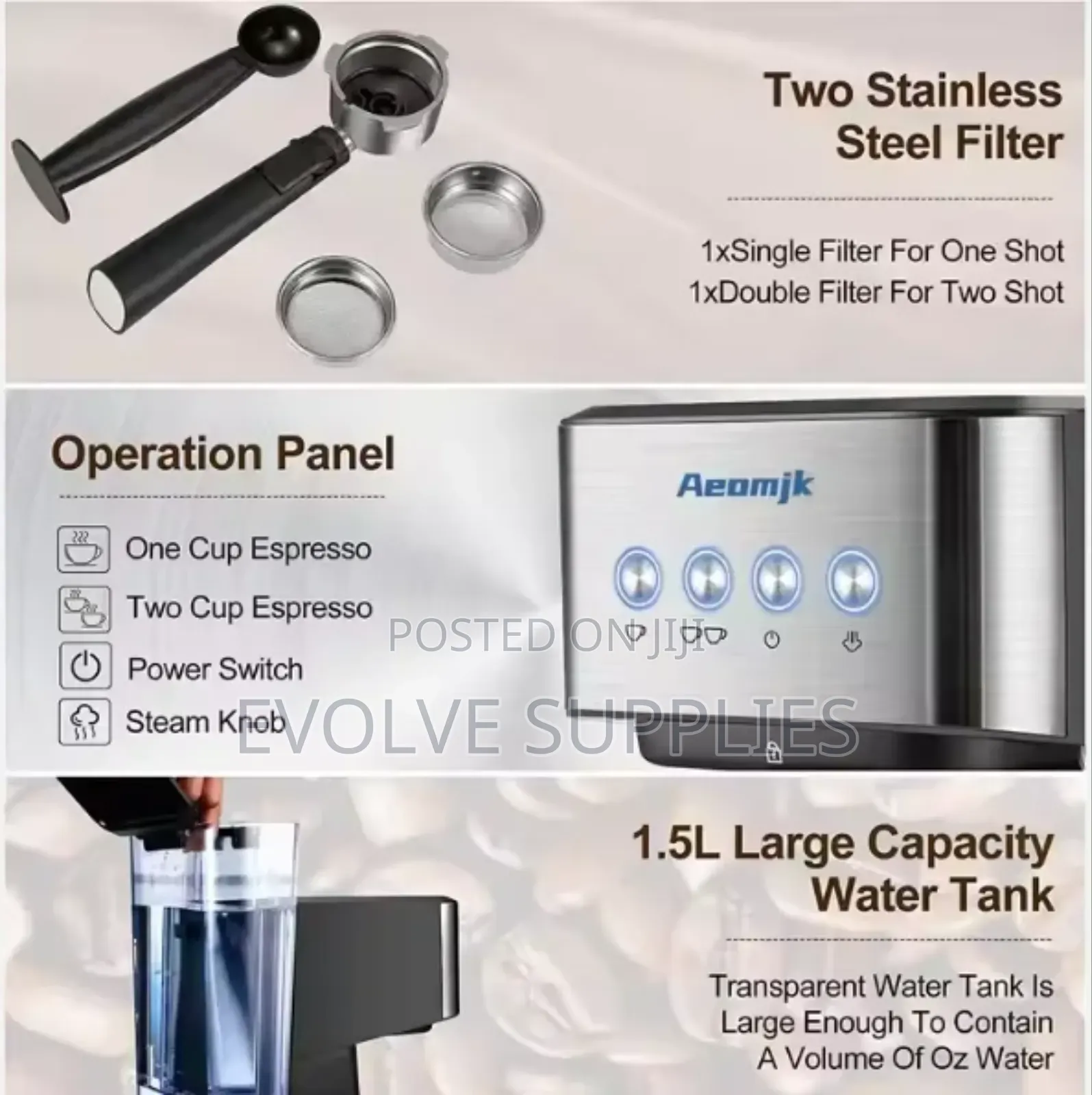 20 Bar Espresso Coffee Machine