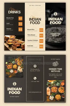Three Folds Flyer Design With Printing