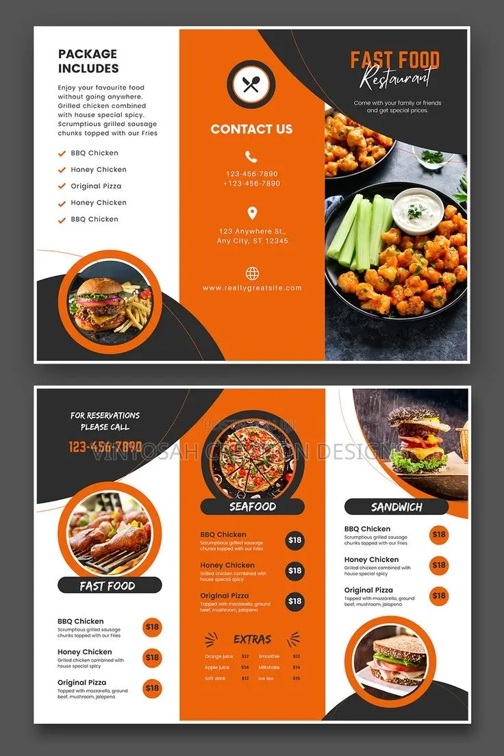 Three Folds Flyer Design With Printing