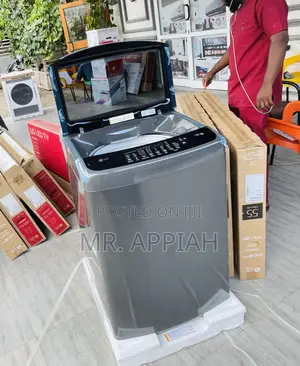 Quiet and Classic LG 16kg Top Load Smart Washing Machine.