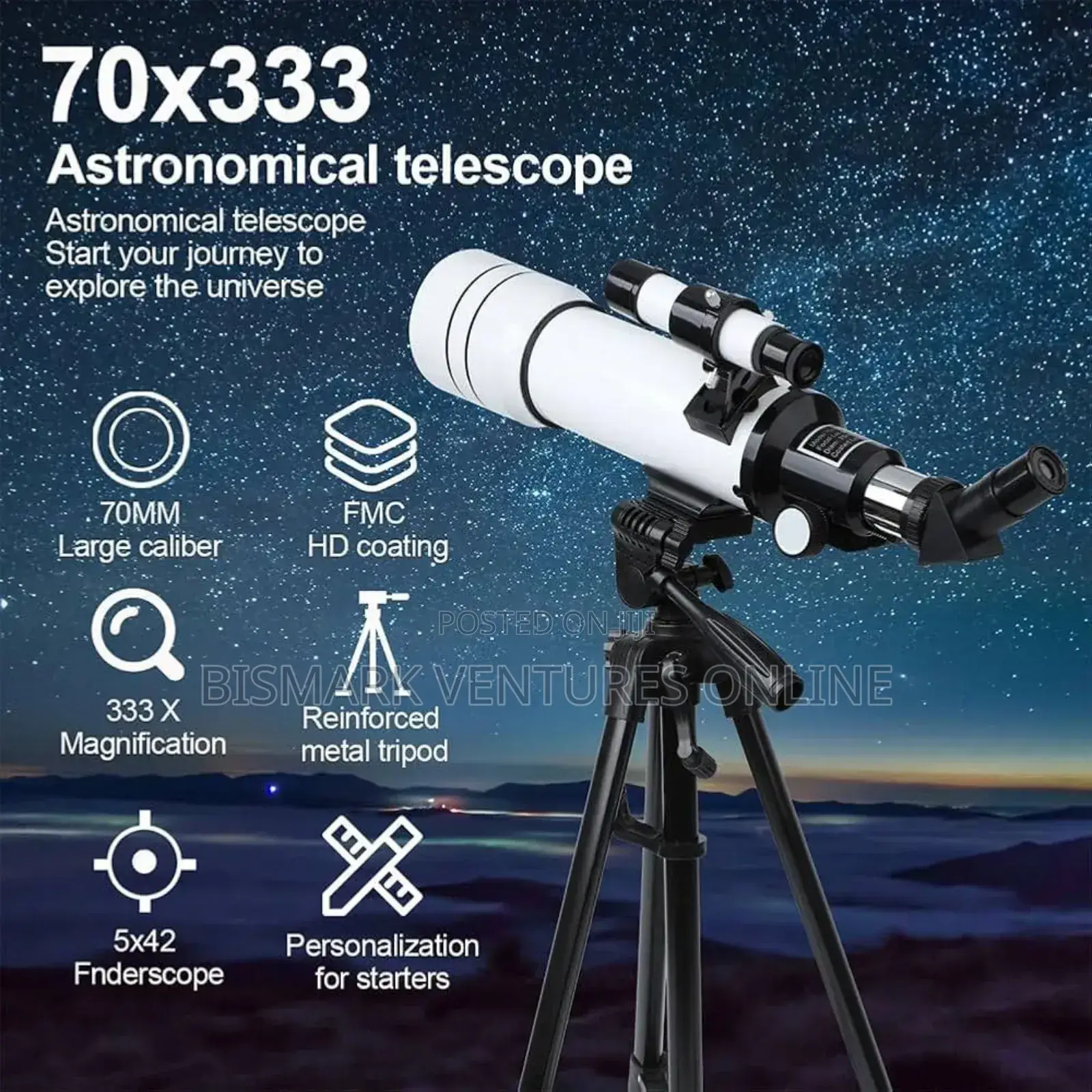 333x Astronomical Telescope Zoom For, Moon, Space, Others