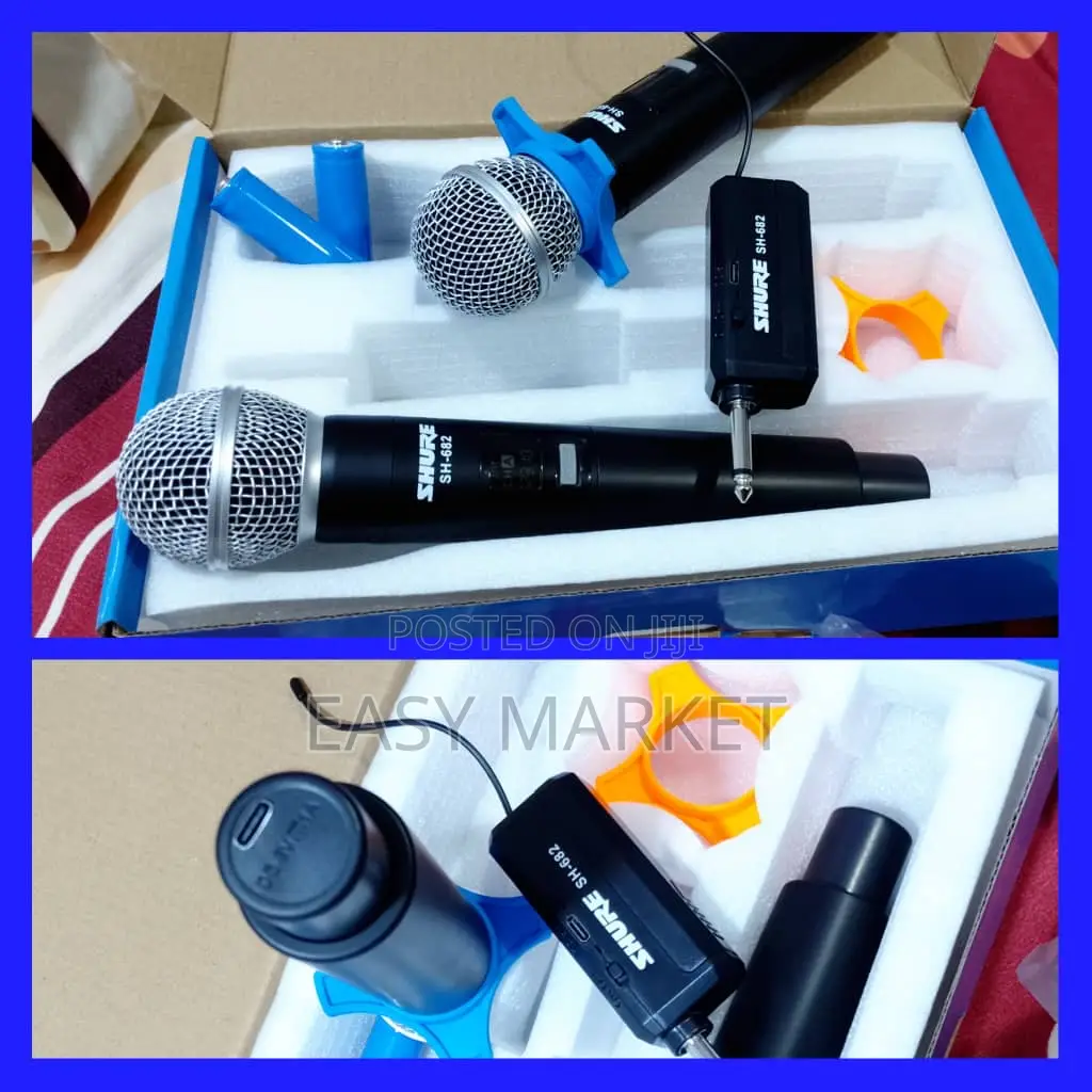 Chargeable Shure Mics.