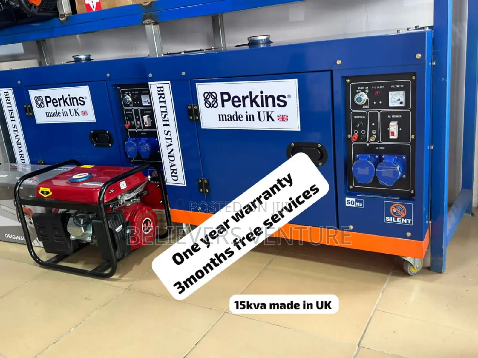 Powerful Emergency Perkins Power Supply 15kva Generator