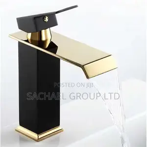 Black and Gold Basin Tap