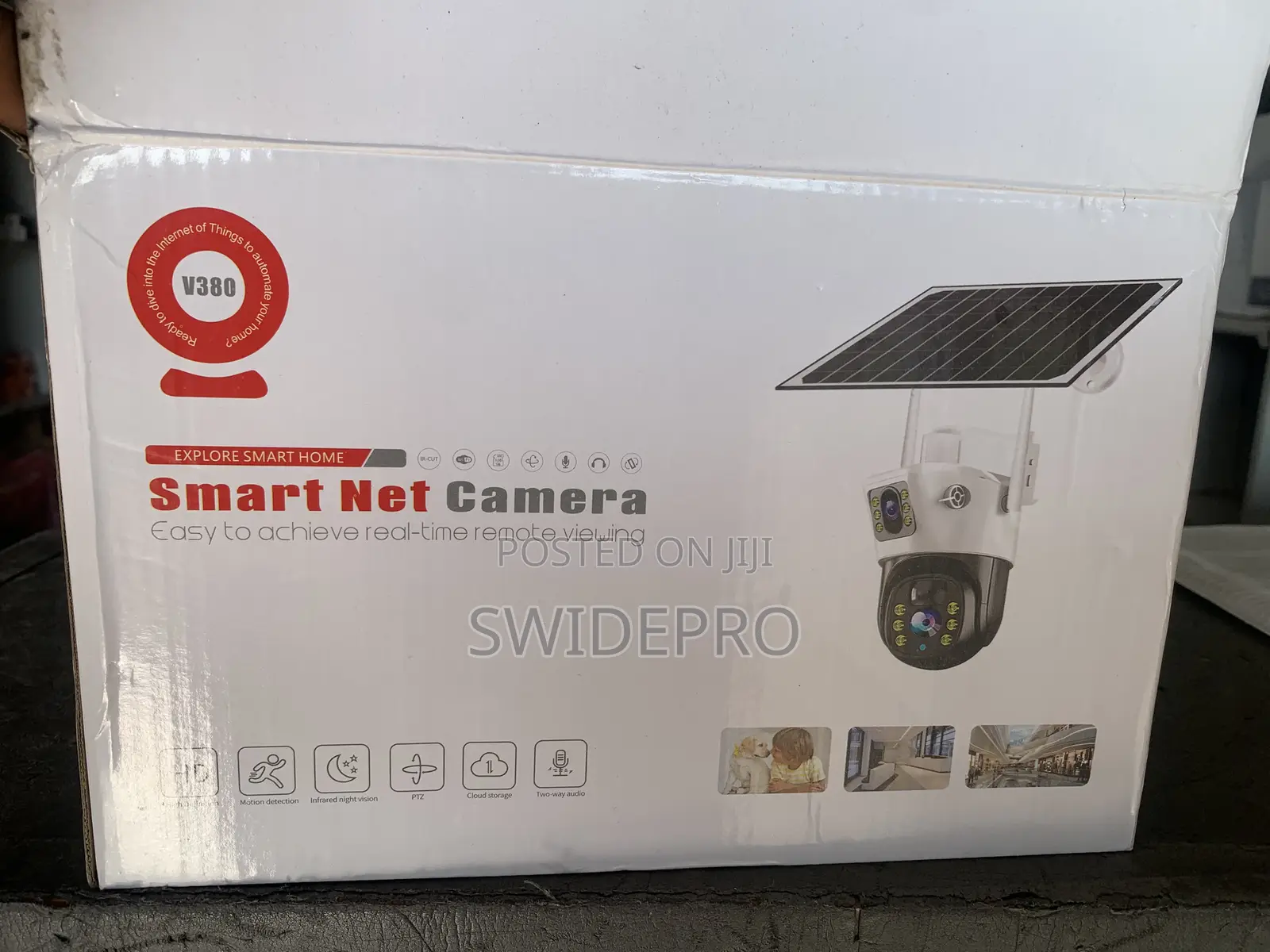 4g Sim Dual Lens Solar CCTV Camera + Solar Panel + V380 Pro