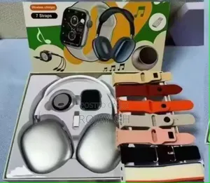 D P9 Smartwatch Combo With Mini Bt Speaker Airpod - Silver