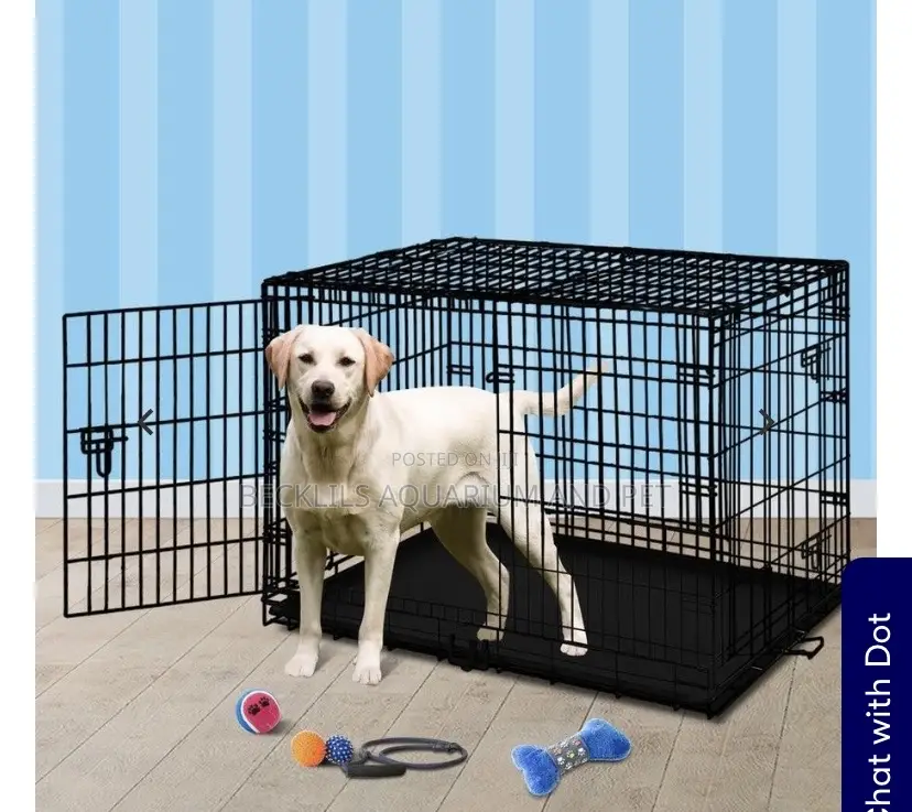 Large Metallic Black Dog Cage