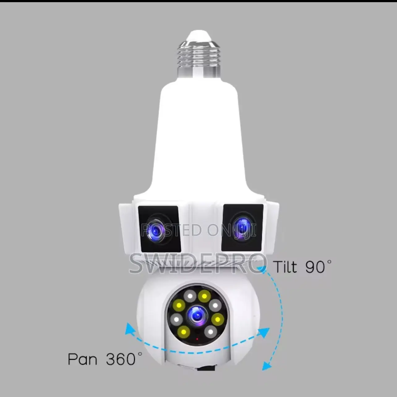 Triple Lens V380 Pro CCTV Camera Bulb