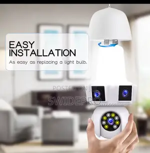 Triple Lens V380 Pro CCTV Camera Bulb