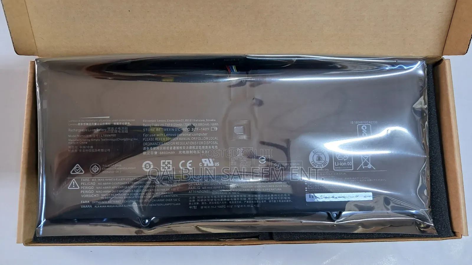 Original Lenovo L16m4p60 Battery For Yoga 920 920-131kb