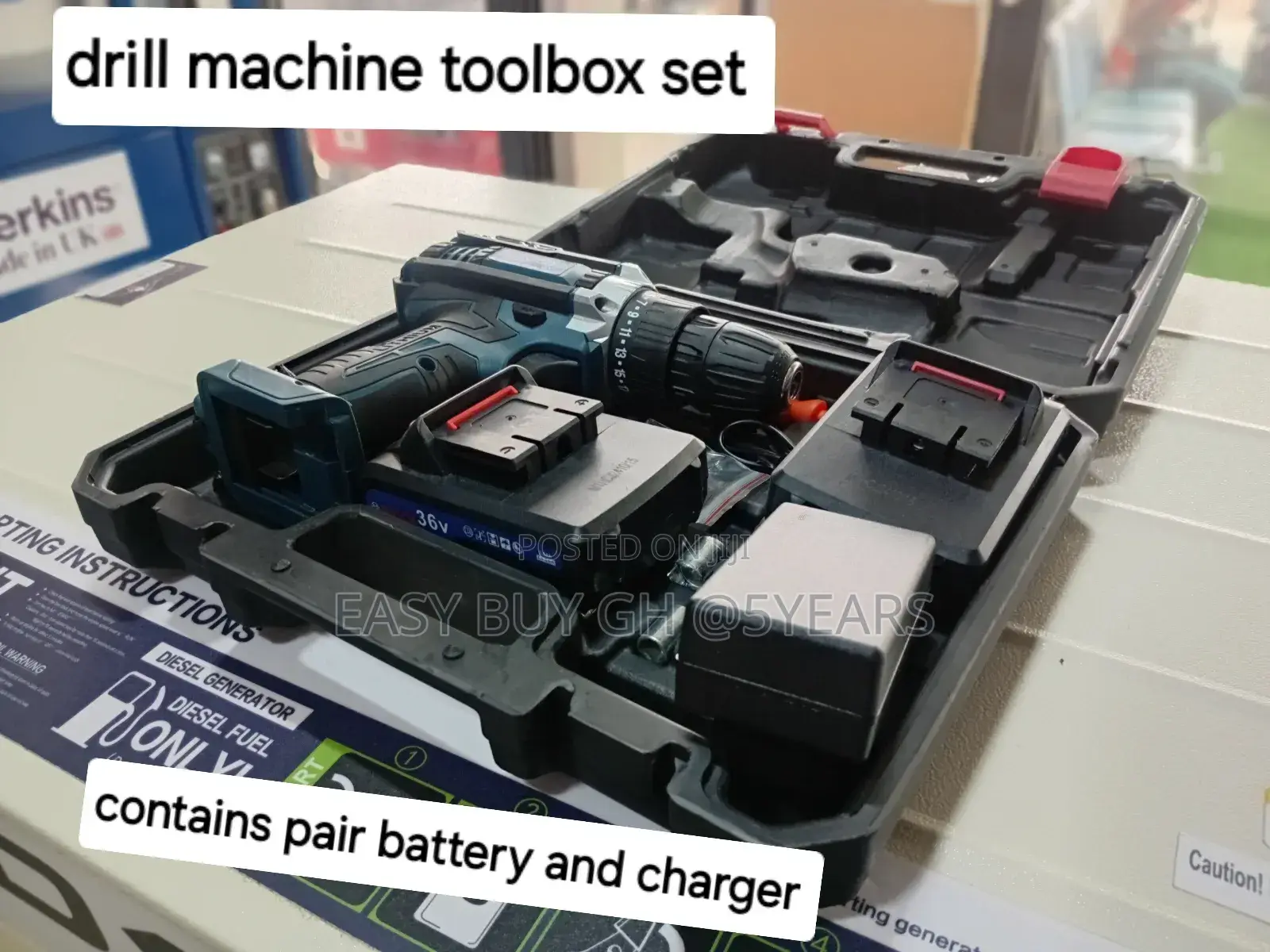 Bosch Cordless Hand Drilling Machine Box Additional Tools