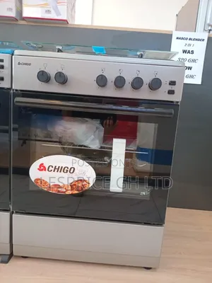 Modern Chigo 60x60: Glass Lid, 4 Burners, Oven