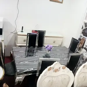 Black Marble Dining Set